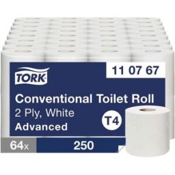 Toalettpapper Olivia, tissue, 2 lager, vit, förpackning 64 rullar à 25