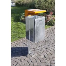 Papperskorg Isolde, volym 40 l, BxHxD 310 x 600 x 360 mm, orange huv