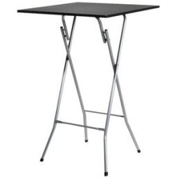 Fällbart ståbord, LxB 700x700 mm, svart skiva