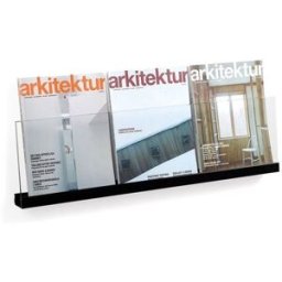 Tidskriftsförvaring Linus, B 710 mm, svart
