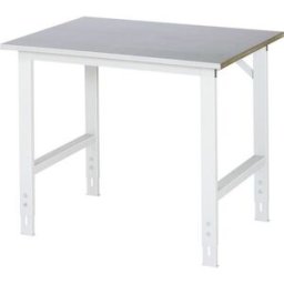 Arbetsbord Rickard, stativ 60 x 30 mm, stålplåtsbelagd skiva, BxD 1000