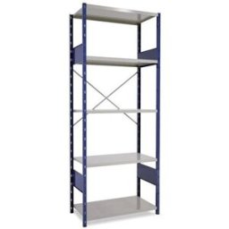Lagerhylla Blå/Grå, grund, BxDxH 1000x500x2500, öppen
