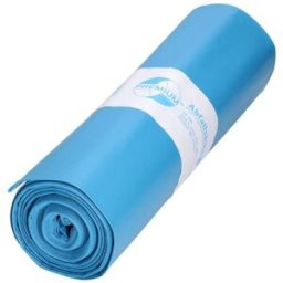 Sopsäck Mirella, BxH 700 x 1100 mm, materialtjocklek 80 µm, blå, 200-p