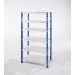 Lagerhylla Jolene, hyllplan stålplåt, HxBxD 1976 x 1050 x 400 mm, grun