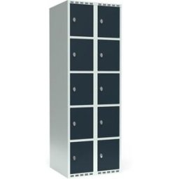Elevskåp Fydor SMG, BxDxH 600x550x1752 mm, 10 dörrar i 2 skåp, plant t