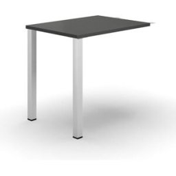 Kopplingsbord till Hörnskrivbord Duo-U, LxB 800x600 mm, mörkgrå/vit