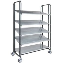 Hyllvagn Fangan, LxBxH 1277x638x1850 mm, 5 hyllplan