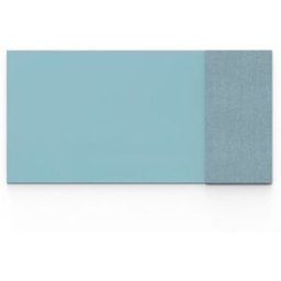 Whiteboard glas Mood Textile, BxH 2000x1000 mm, blå