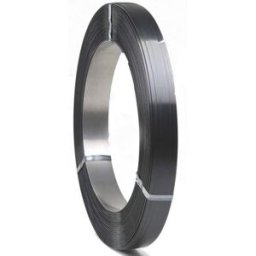 Stålband, 16x0,5 mm, oscillerad ring, svart, Ø 406 mm