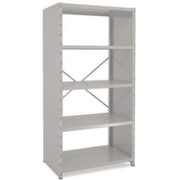 Lagerhylla Vit/Vit, täckt gavel, grund, BxDxH 1000x600x1960