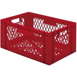Plastback Teff med perforerad sida och botten, LxBxH 600x400x266 mm, r