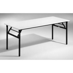 Fällbord Starko, 1800x700 mm, vit/svart
