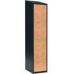 Klädskåp Fydor FFF, 400x550x1900 mm, 1 dörr i 1 skåp, sluttande tak, a