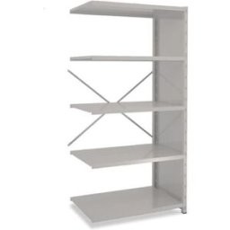 Lagerhylla Vit/Vit, täckt gavel, utbyggnad, BxDxH 965x600x1960