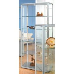Glasskåp Ljusnan, BxDxH 820x420x1800, 5 st spotlights, rektangulär med