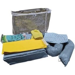 Spillkit Herbert, väska, tätningsmatta, absorptionsduk, volym 20 l, u