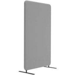 Golvskärm Standard, BxDxH 800x30x1500 mm, grå, med ben