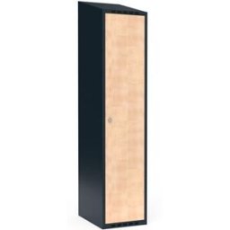Klädskåp Fydor FFF, 400x550x1900 mm, 1 dörr i 1 skåp, sluttande tak, a