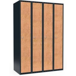 Klädskåp Fydor FFF, BxDxH 1200 x550x1752 mm, 4 dörrar i 4 skåp, plant