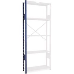 Lagerhylla Hyllgavelstege, öppen, DxH 300x2500, blå