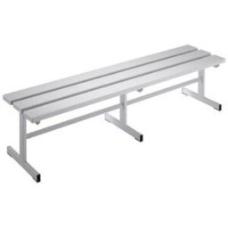 Bänk till omklädningsrum, ensidig, ljusgrå, L 1500 mm
