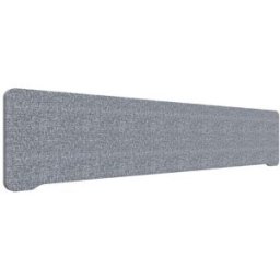 Bordsskärm Edge, 2000x400 mm, toppmonterad grå, grå