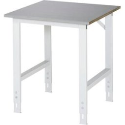 Arbetsbord Rickard, stativ 60 x 30 mm, skiva med rostfritt stål, BxD 7