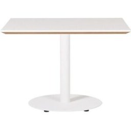 Soffbord Trend, 700x700 mm, rund fot, vit/OUTLET