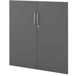 Dörrpar till Bokhylla Benna, BxDxH 806x18x820 mm, mörkgrå, täcker 2 fa
