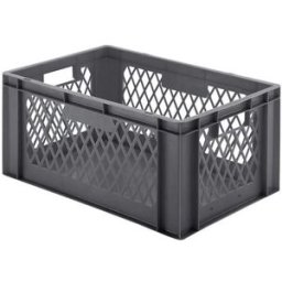 Plastback Teff med perforerad sida och tät botten, LxBxH 600x400x266 m