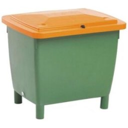 Plastbehållare med lock Flinta, 210 l, grön