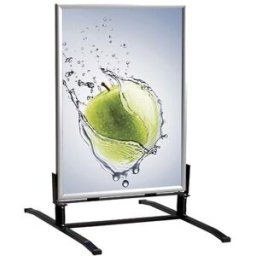 Trottarpratare Windsign, HxB 1000x700 mm, svart/silver