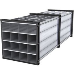 Fackhylla Victor, HxBxD 1000 x 1000 x 3000 mm, 16 tråg, 4 x 4 fack
