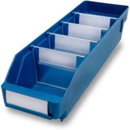 Lagerlåda Stemo 400x120x95 mm, 30-pack, blå