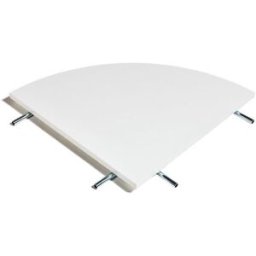 Konferensbord Byggbar, hörnskiva, 1/4 diameter 1200 mm, vit