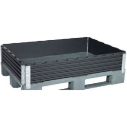 Pallkrage av plast, LxB 1200x1000 mm, 4 gångjärn, 2 st/fp