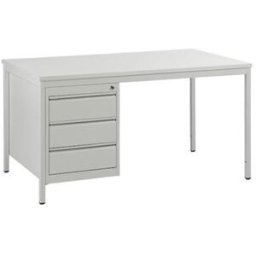 Skrivbord Sigge, lådor 3 x 140 mm, BxD 1400 x 800 mm
