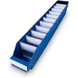 Lagerlåda Stemo 600x90x95 mm, 40-pack, blå