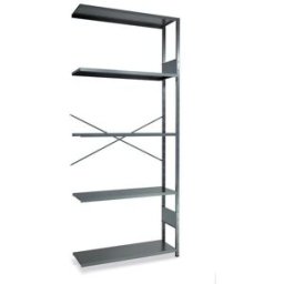 Lagerhylla Galvaniserad, utbyggnad, BxDxH 1255x400x3000, öppen