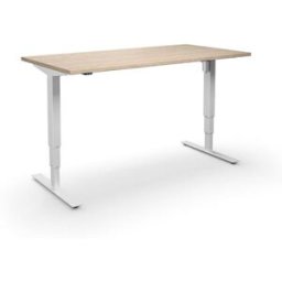 Höj och sänkbart skrivbord Atlanta, rak, LxB 1800x800 mm, ek/vit