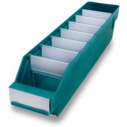Lagerlåda Stemo 400x90x95 mm, 40-pack, grön