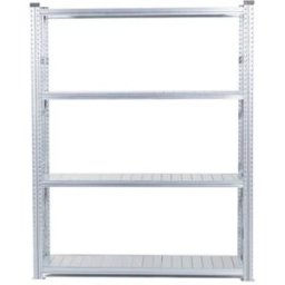 Lagerhylla Flex, grund, BxDxH 1576x600x1972, 4 st galvade hyllplan