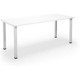 Bord DUO-U, rak skiva, LxB 1800x800 mm, vit/vit