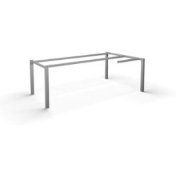 Skrivbordsstativ DUO-U Hörna, L 1600-2000 mm, silver