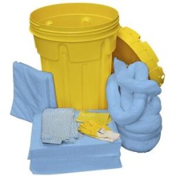 Spillkit Enar, i säkerhetsfat, volym 100 l, utförande olja, blå