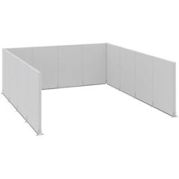 Golvskärm Hans, kontor/industri, komplett modul, LxBxH 5230 x 5130 x 2