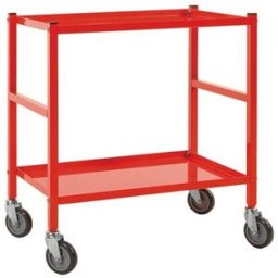 Rullbord Attila, på hjul, LxBxH 690x430x750 mm, röd, max 150 kg
