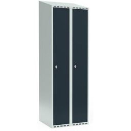 Klädskåp Fydor SMG, 600x 550x1900 mm, 2 dörrar i 2 skåp , sluttande ta