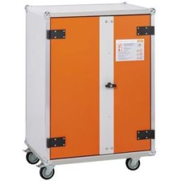 Batteriskåp Sasha, DxH 660 x 1150 mm, 400 V, orange/grå