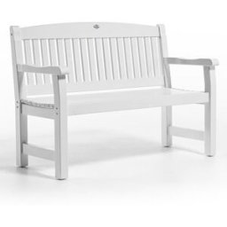 Parkbänk Kattvik, 2-sits, vit